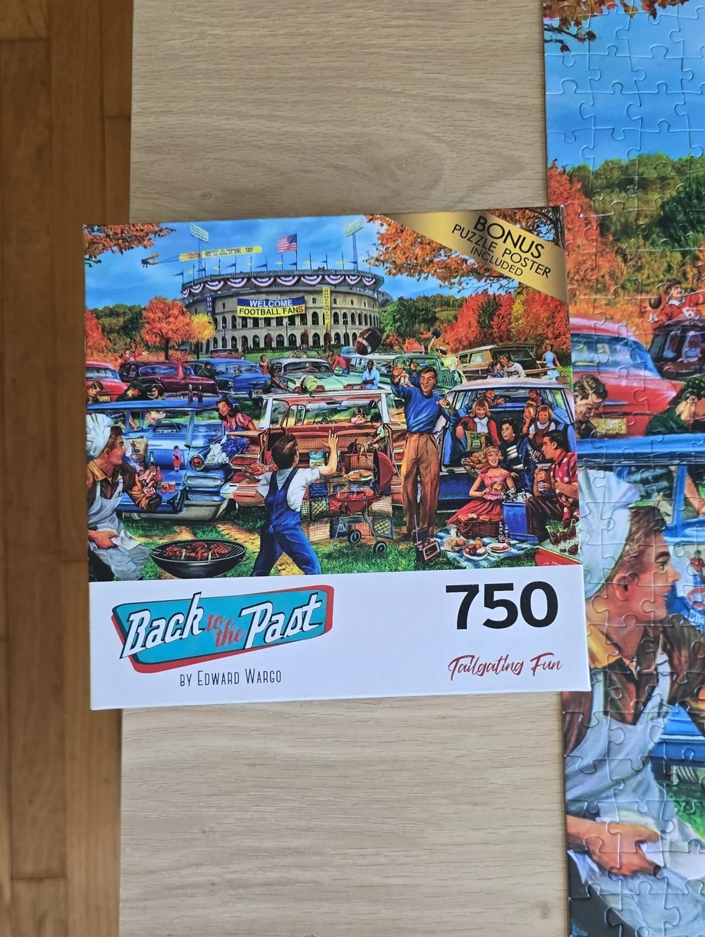Vintage Tailgate Scene 750-Piece Jigsaw Puzzle - Vibrant Fall Colors 27